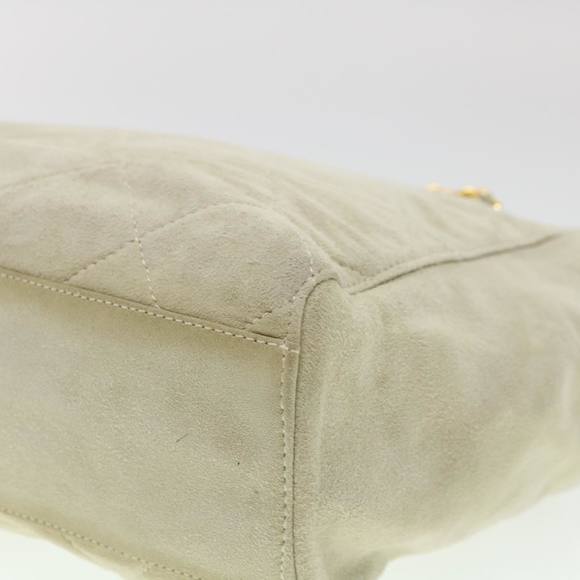 PRADA Quilted Chain Shoulder Bag Suede Gray Auth yk6604 - Picture 16 of 16